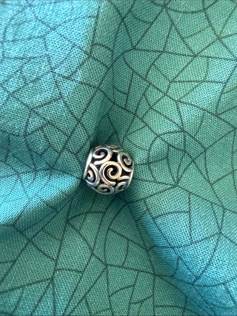 Pandora “Ocean Breeze” Silver Swirl Filigree Charm